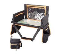Kids Travel Tray, Toddler Car Seat Desk, 15.75x13.78x12.2 Inches Organizer Lap Table Stand, Holder for Tablet Laptop Cup Snack Baby Airplane Bed Carseat Vacation Needs and Road Trip Use