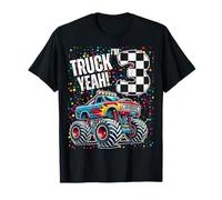 Kids Truck Yeah I'm 3 Monster Truck Fête d'anniversaire pour Enfants T-Shirt