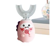 Kids U Shaped Electric Toothbrush, Toothbrush Kids With 3 Modes, Cartoon Dinosaur Cleaning, Rechargeable Teeth Cleaner For Boys Girls Overnight Daily Home Travel Commuting Dormitory Hotel School