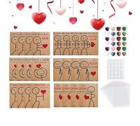 Kids Valentines Day Cards - Crystal & Paper Stocking Stuffer With Heart Crystals | Exchange Card Set, Goody Bag Filler For Friends Teachers Classroom School Party Daycare Kids Boys And Girls