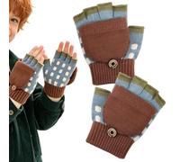 Kids Warm Gloves - half-finger elastic knit mittens with design practical s | Winter accessory, Kids Warm Gloves half-finger elastic knit mittens with design practical stable universal versatile, reliabl