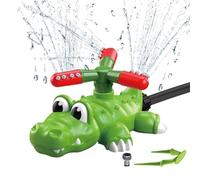 Kids Water Sprinkler Toy, Cartoon Crocodile Rocket Launcher Game, Outdoor Splash Play Set, Durable PVC Spray System, Easy Connect Hose Design, for Swimming Pool Beach Garden Lawn Courtyard Fun
