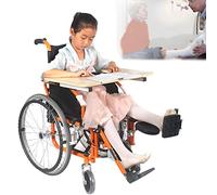 Kids Wheelchair for children's Fracture and Injury Rehabilitation, Aluminum Alloy Lightweight Folding Leg Lift Small Trolley(B)