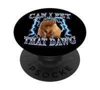 Kids Womens Girls Can I Pet That Dawg Meme Lover Capybara PopSockets PopGrip Adhésif