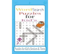 Kids Word Search Puzzle Book: Word Searches with easy to read print a Kid`s,Animals & more/6x9 inches,110 pges/50+ Puzzles...Gift for Vacations,Holiday &more...