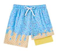 Kids4ever Maillot de Bain pour garçon à séchage Rapide Doublure de Compression Boxer Anti-frottement Maillot de Bain Short de Plage Surf 7-18 Ans
