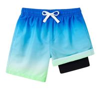 Kids4ever Maillot de Bain pour garçon à séchage Rapide Doublure de Compression Boxer Anti-frottement Maillot de Bain Short de Plage Surf 7-18 Ans