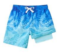 Kids4ever Maillot de Bain pour garçon à séchage Rapide Doublure de Compression Boxer Anti-frottement Maillot de Bain Short de Plage Surf 7-18 Ans