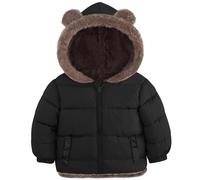 Kids4ever Manteau d'hiver en polaire pour bébé et tout-petit, veste à capuche avec oreilles d'ours mignonnes et poches, pour garçons et filles de 6 mois à 5 ans