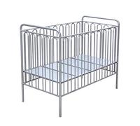 Kidsaw Lit bébé vintage en métal Argenté 150 cm