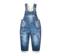 KIDSCOOL Salopette Jean Bébé Brodée, 9M-5T Combinaison Denim Lavé