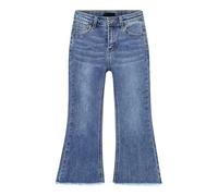 KIDSCOOL SPACE Jeans évasés pour bébé Fille, 18M-5T Pantalon en Denim Extensible à Ourlet Brut, Bleu Clair, 3-4 Ans