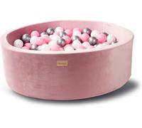 Kidsdouche - Piscine à Balles Premium - Jouet à Partir de 1 An - Pour Bébé - 200 Balles Ø 7 cm - Rose, Argent & Nacre - Bac Rose