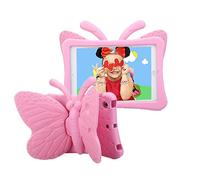 KidsFunCase Coque iPad Mini 2 Enfant, Mignonne Papillon Kids EVA étui, Choc Absorption Scratch résistant Enfant Cas de Pare-Chocs avec Support pour Apple iPad Mini 1/2/3/4 (7,9 Pouces) - Pink