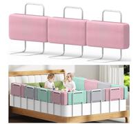 Kidsgigglz Barriere de Securite Enfant Lit, Barrière de Lit Anti-Chute Soft Pack Barrière Lit Enfant Protection de Bord de Lit Portable Hauteur Réglable Garde-Corp pour Lit Bébé -1Pcs 60cm Rose Cerise