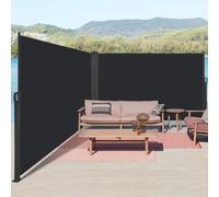 Kidsgigglz Brise Vue Retractable, Paravent Exterieur Retractable Store Exterieur Opaque, Protection de l'intimité et du Vent pour Balcon Terrasse Exterieur, Anthracite Store latéral, 160x600cm