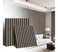 Kidsgigglz Lot de 2 panneau acoustique mural En bois- 60 x 60 cm - Isolation phonique acoustique - panneaux acoustiques muraux Pour studio d'enregistrement, maison, bureau, salon, couloir - Noyer