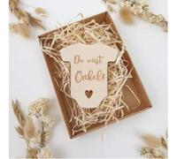 Kidslino Proclamation de grossesse - Body en bois avec boîte surprise I Boîte cadeau pour annonce de bébé I Idées de grossesse I Nous recevons une surprise pour bébé