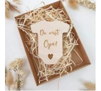 Kidslino Proclamation de grossesse - Body en bois avec boîte surprise I Boîte cadeau pour annonce de bébé I Idées de grossesse I Nous recevons une surprise pour bébé