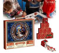 KIDSLOVE Puzzle de 1 000 pièces - Crèche de Noël, calendrier de l'Avent 2023, calendrier de l'Avent 24 jours de compte à rebours de Noël (1 pièce, 1)