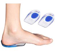 KidSole 2 paires - 4 coupes du talon - capacité d'absorption coupes talon gel (rose) (bleu)