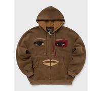 KidSuper Studios Face patchwork heavyweight zip up men Zippers brown taille: L