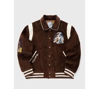 KidSuper Studios Washed Corduroy Embroidered Faces Jacket men Bomber Jackets|College Jackets brown taille: L