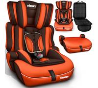 KIDUKU® Siège auto pour enfants avec Protection, évoluant avec la croissance, Norme ECE R129/03, de 9 kg à 36 kg (de 1 à 12 ans), Groupe 1 + 2 + 3 (Marron/Orange)