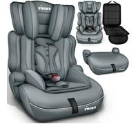 KIDUKU® Siège auto pour enfants avec Protection, évoluant avec la croissance, Norme ECE R129/03, de 9 kg à 36 kg (de 1 à 12 ans), Groupe 1 + 2 + 3 (Gris)