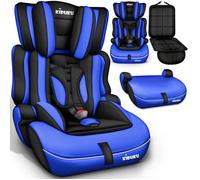 KIDUKU® Siège auto pour enfants avec Protection, évoluant avec la croissance, Norme ECE R129/03, de 9 kg à 36 kg (de 1 à 12 ans), Groupe 1 + 2 + 3 (Noir/Bleu)