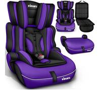 KIDUKU® Siège auto pour enfants avec Protection, évoluant avec la croissance, Norme ECE R129/03, de 9 kg à 36 kg (de 1 à 12 ans), Groupe 1 + 2 + 3 (Noir/Violet)