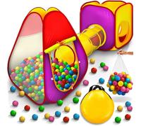 KIDUKU® Tente de Jeu 3 éléments + 200 balles + étui de Transport pour l'intérieur et l'extérieur