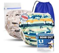 KIDVERSE 2x couche piscine bébé 0 à 3 ans - réglable, réutilisable & lavable avec pochette - pour fille & garçon - qualité certifiée - couche de bain bébé