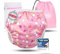 KIDVERSE Couche Piscine bébé 0 à 3 Ans - réglable, réutilisable & Lavable avec Pochette - pour Fille & garçon - qualité certifiée - Couche de Bain bébéche de Bain pour bébé de 0 à 3 Ans