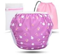 KIDVERSE Couche Piscine bébé 0 à 3 Ans - réglable, réutilisable & Lavable avec Pochette - pour Fille & garçon - qualité certifiée - Couche de Bain bébéche de Bain pour bébé de 0 à 3 Ans