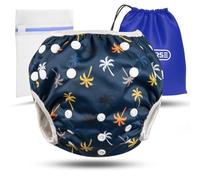 KIDVERSE Couche Piscine bébé 0 à 3 Ans - réglable, réutilisable & Lavable avec Pochette - pour Fille & garçon - qualité certifiée - Couche de Bain bébéche de Bain pour bébé de 0 à 3 Ans
