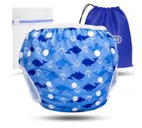 KIDVERSE Couche Piscine bébé 0 à 3 Ans - réglable, réutilisable & Lavable avec Pochette - pour Fille & garçon - qualité certifiée - Couche de Bain bébéche de Bain pour bébé de 0 à 3 Ans