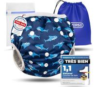KIDVERSE Couche Piscine bébé 0 à 3 Ans - réglable, réutilisable & Lavable avec Pochette - pour Fille & garçon - qualité certifiée - Couche de Bain bébéche de Bain pour bébé de 0 à 3 Ans