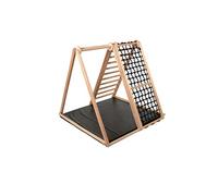 KIDWOOD Cliff Cadre d'escalade pliable avec tapis de sécurité en noir, triangle d'escalade avec barre de gymnastique, édition noire, fabriqué en UE, qualité autrichienne
