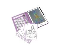 KIDYWOLF - KIDYDRAW Mini Princesses - Tablette à Dessiner 30 Calques | Écran LCD 8,2 pouces, 30 modèles réutilisables à décalquer, ardoise magique légère, bouton d'effacement, dès 4 ans