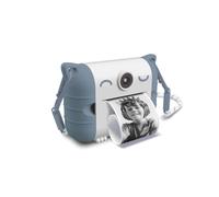 KIDYWOLF - KIDYPRINT Bleu - Appareil Photo à Impression Thermique dès 5 Ans | Instantané sans encre, 21 filtres, écran 2,4 pouces, 3 rouleaux inclus, cadres aimantés, stickers, rechargeable USB-C