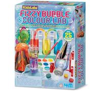 KidzLabs Fizzy Bubble & Colour Lab Kit scientifique de laboratoire de 25 projets à partir de 8 ans avec tubes à essai et expériences de mélange de couleurs