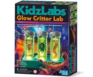 KidzLabs Glow Critter Lab, Creepy Crawlies prennent Vie, Tubes à essai éclairés, Projet Scientifique et veilleuse pour Enfants de 5 Ans et Plus, Vert