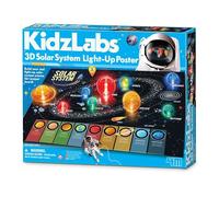 KidzLabs/Poster Lumineux 3D du système Solaire avec pièces de planète - Jouet sur Le thème de la Science à partir de 5 Ans