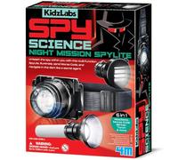 KidzLabs - Spylite Spylite de Mission Nocturne pour Enfants, kit de détection de Jeu de rôle Espion avec spylite et Code Morse pour Enfants à partir de 5 Ans