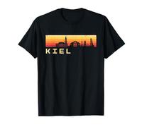 Kiel Skyline Schleswig-Holstein Souvenir Rétro City Trip T-Shirt