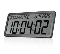 KIENZLE Horloge murale radio-pilotée avec affichage de la date anthracite