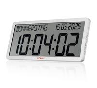 KIENZLE Horloge murale radio-pilotée avec affichage de la date blanche