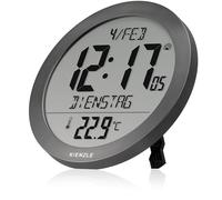 Kienzle Horloge murale radio-contrôlée DCF avec affichage de la température ambiante anthracite