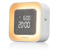 Kienzle Réveil Lumineux avec lumière LED simulateur d'aube, lumière d'ambiance réglable, Fonction veilleuse, luminosité Auto de l'affichage, Blanc